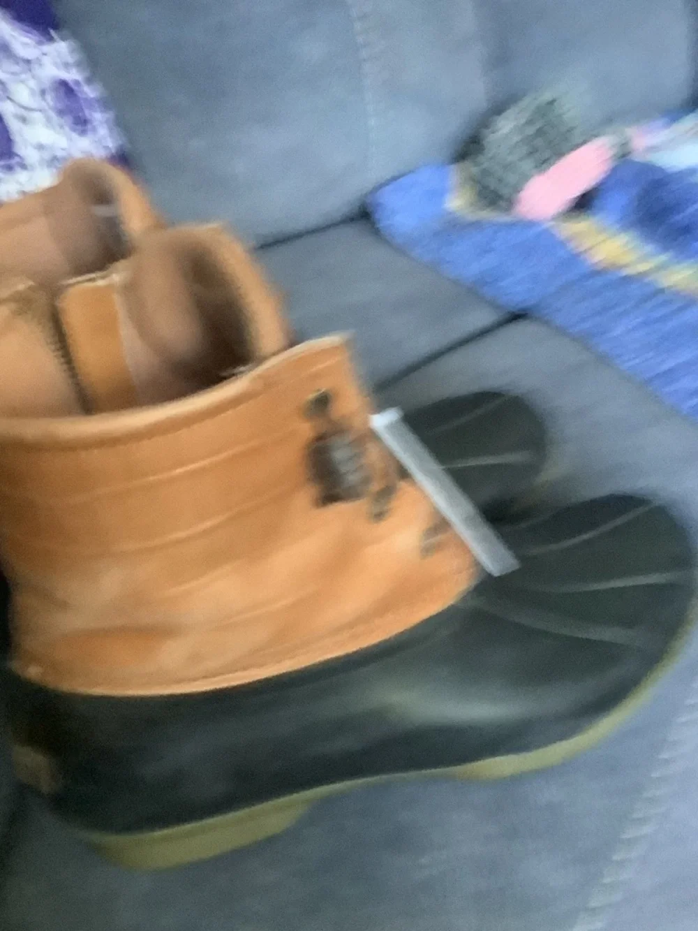 Sperry Brown Leather and Black Rubber‎ Duck Boots